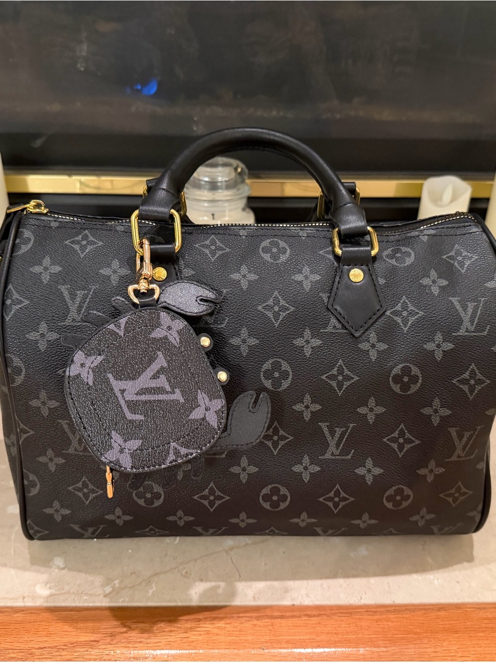 Unbranded Black Monogram Speedy 30 sized Satchel